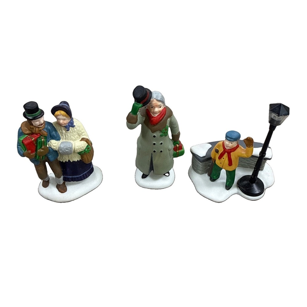 Dept 56 A Christmas Carol Morning Set Of 3 #55883 Accessories Heritage Village